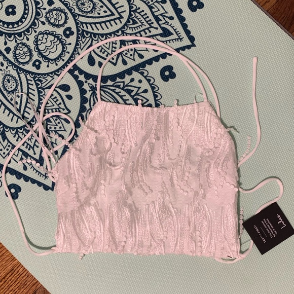 Lulu’s Dancing in a Dream White Fringe Lace-up Two Piece Mini Dress *FREE SHIP* - Picture 3 of 4